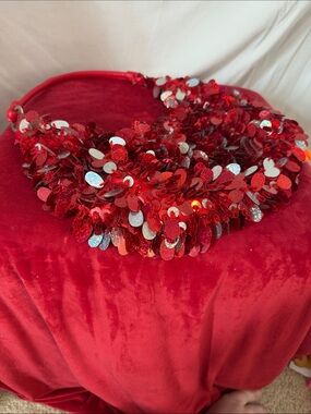 Red Sequin Statement Tote Bag